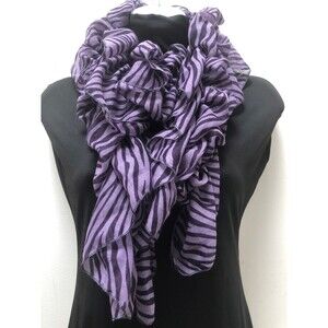 Fluffy scarf wrap purple